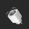 Gniazdo inteligentne V-TAC smart plug 16A 3680W WI-FI Amazon Alexa Google Home VT-5172